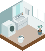 洗面所のイラスト